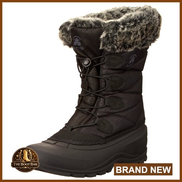 Waterproof Insulated Snow Boots Winter Shoes Deep Lug Traction Bungee Lace